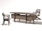 Rectangular wooden writing desk MOGUL by Giorgetti_3