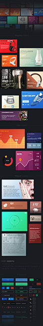 Colorful tiles UI Kit : Colorful tiles UI Kit