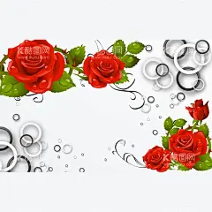 玫瑰背景墙  - 源文件下载【酷图网】简约,圆环,电视背景墙,壁画,装饰画,酒店墙画,背景墙,电视墙,墙面装饰,壁纸,客厅,卧室,玄关,走廊,书房,墙贴,3d立体背景墙,