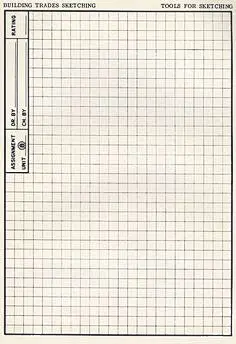 #blueprint #grid #collage (à partir dun livre de formation professionnelle vintage pour commencer à dessiner des métiers ... grande grille ... imprimé ceci pour lutiliser dans un ... - #blueprint #collage #formation #livre #partir #professionnelle #vintag