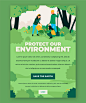 Protect our environment flyer template