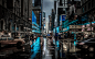 General 3840x2400 New York City street rain city cityscape motion blur car