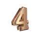 Gold_3D_number_4