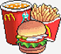 像素效果快餐高清素材 像素化 快餐 美味 美食 麦当劳 免抠png 设计图片 免费下载