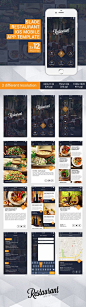 Slade Restaurant iOS Mobile App Template on Behance: 