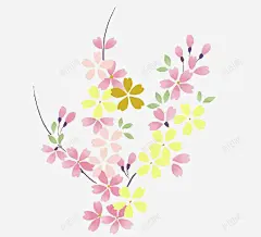 水彩樱花唯美手绘浪漫粉色花朵婚礼影楼婚纱透明PS 透明 元素 免抠png 设计图片 免费下载 页面网页 平面电商 创意素材