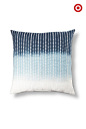Blue’s big for spring. Bring a range of this calming hue into your decor with an embroidered ombre pillow.: 