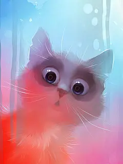 一周壁纸精选：插画师apofiss笔下可爱猫咪壁纸