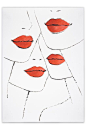 Jason Brooks' elegant illustration entitled Lipstick for Vogue's Art in Fashion (Vogue.com UK)