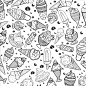 Ice cream pattern background