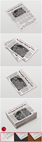 Newspaper Mock-Up V5 广告报纸场景素材模型贴图模板源文件-淘宝网