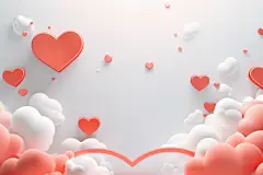 心型创意情人节梦幻模型图