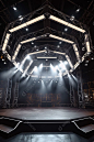 Cenário de um palco com luzes ao fundo.jpg
