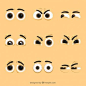 Premium Vector | Pack of nice character eyes