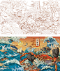 《大蟹丰收》中秋蟹礼插画设计