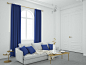 white modern bedroom with shelf behind bed and big terrace window, Michał Wilczyński : white modern bedroom with shelf behind bed and big terrace window