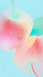 果蔬系列肌理感弥散插画水果苹果背景