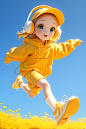 AI数字艺术六一儿童节小孩模型