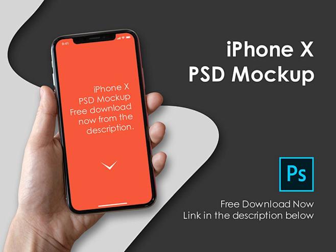 手持iphone实景mockup .ps...
