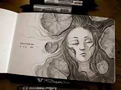 法国画师  Xavier Collette  本本上的手绘人物插画，赋予了每个人物鲜明的个性