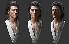 习作（男胸像）