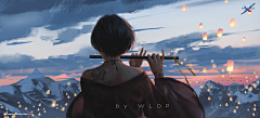 画画啊-采集到鬼刀wlop