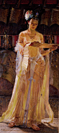 涂志伟《读》, 油画, 64x142cm, 1996
