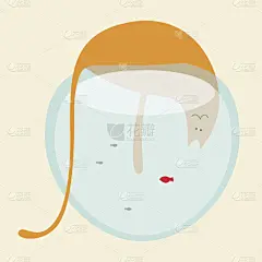 鱼类,猫,进行中,贺卡,休闲游戏,背景分离,舒服,浪漫,小的,梦想
