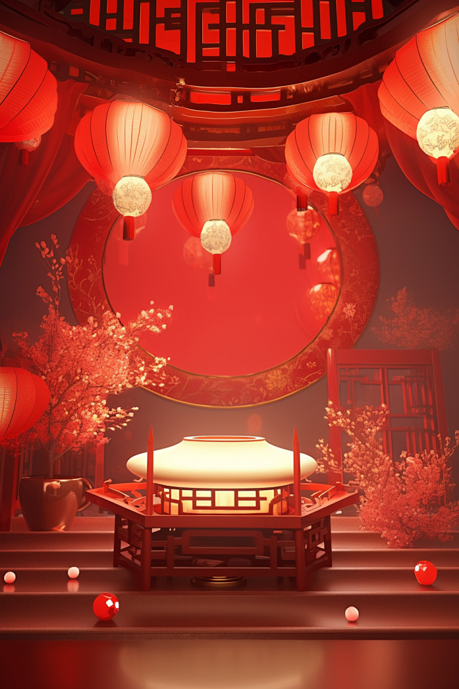 red lantern scene on...