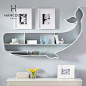 涵客家居丨趣味鲸鱼鲨鱼造型 ins创意家居 书房工作室墙柜壁柜-淘宝网