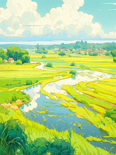 豆豆天尊采集到手绘场景