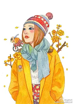 花开无声系列水彩画 作者鼠恋恋