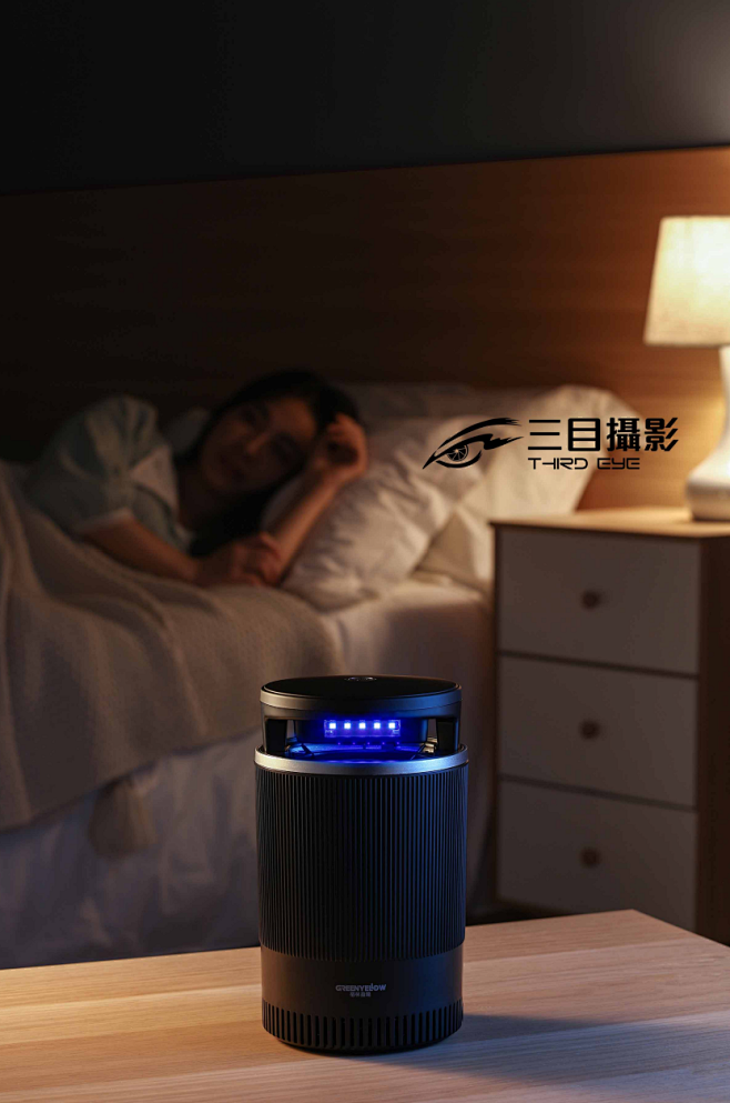格林盈璐灭蚊灯场景图×三目摄影摄影设计
