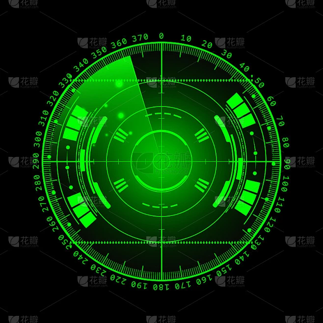 Radar screen. Vector illustration for your design.素材-花瓣网