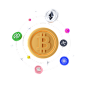 Bitcoin Dominance 3D Illustration