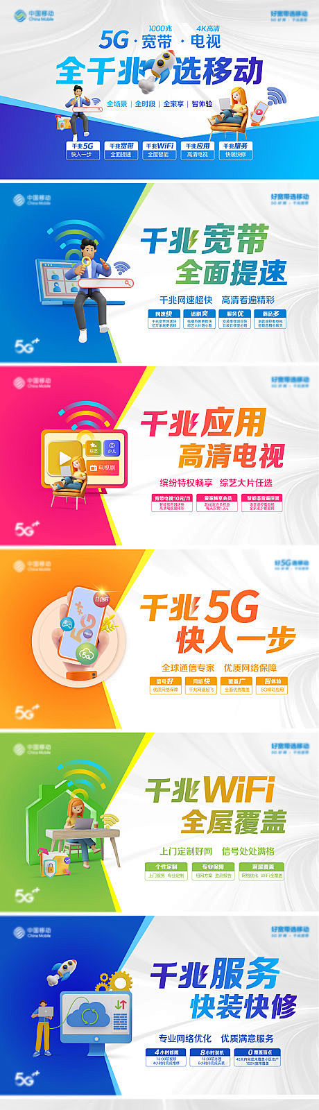 通信全千兆系列广告展板-源文件