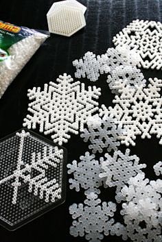 DIY Hama beads snowf...