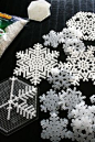 DIY Hama beads snowflakes