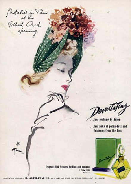60年代的化妆品广告海报，极具艺术感又充...