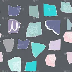 Creative seamless pattern with different shapes an
