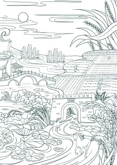 商业包装 | 岔河大米包装插画_杜颖莉_【68Design】