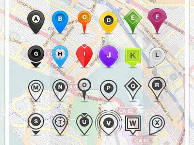 Location-pins-花瓣网