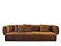 4 seater fabric sofa HUG | Velvet sofa by HESSENTIA | Cornelio Cappellini