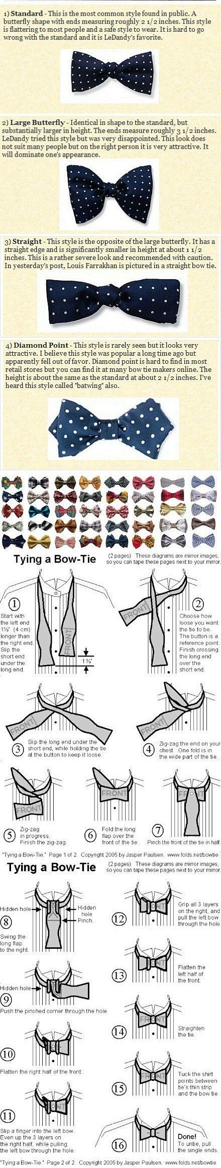 How to tie a bow tie...