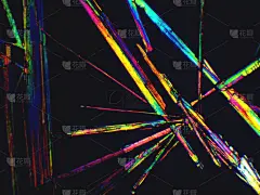 抽象,水晶,建筑结构,显微镜,式样,水平画幅,绿色,无人,蓝色,物理结构