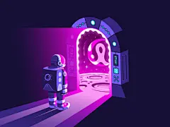 STARGATE adobe 插画 航天 宇航员 宇宙 银河 插图 插画 登月 美国航空航天局 外太空 门户 圣地亚哥 科幻 科幻 太空探索 太空旅行 spacex 星际之门 合成波