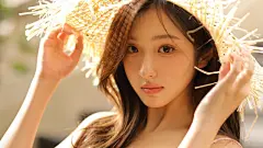 可爱女生帽子高清美女壁纸背景图片