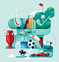 Folio illustration agency, London, UK | Maïté Franchi - Digital, futuristic, texture, animals, concept, travel, icons, scene, architecture - Illustrator