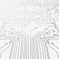 黑白科技感电路板免抠png素材_新图网ixintu.com