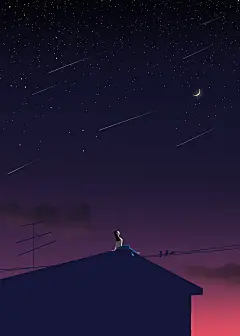 超级合集素材_超级合集psd模板_超级合集免费高清素材下载-乐分享素材网-_素材下载-星空夜晚晚霞星星月亮城市湖边景色海报PSD分层设计素材